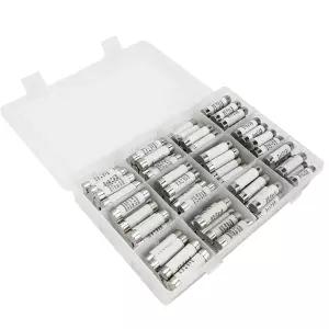 120개 유리 퓨즈 모음 키트 12개 값 멀티미터 세라믹 카트리지 튜브 500V 10x38mm 1A 2A 3A 4A 5A 6A 16A