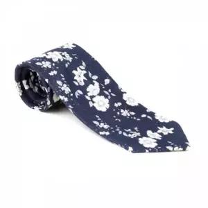 TBZ KING 남자타이 플라워 네이비 넥타이 남자넥타이 커프스 정장넥타이 넥타이세트