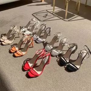 여성 슬링백힐 발목스트랩 하이힐 샌들 9cm굽 슬링백