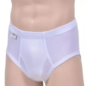 [하프클럽/]부드러운 순면 유소변구 남성 백색 삼각팬티 SN2205-0101