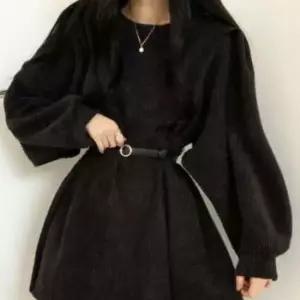 코듀로이 원피스 겨울 골덴 퍼프소매 여성 롱 소매