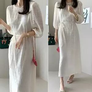 [하프클럽/]세미슬리브 7부 원피스