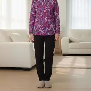 [하프클럽/]중년 여성 겨울 기모 밴딩 따뜻한 외출 팬츠