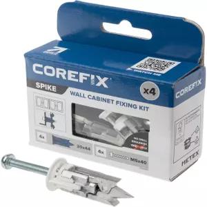 코어픽스 스파이크 캐비닛 장착 키트 4팩 - 주방 찬장 및 욕실 헤비 듀티 드라이월 앵커 모든 유형에