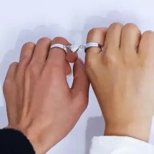 자석커플링 패션링 하트모양 자석하트반지 커플포인트링 자석하트반지 하트반지