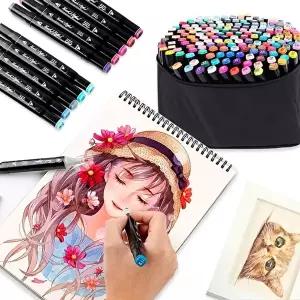 고품질 WL 168색 마카펜 디자인 마카세트 미술 드로잉펜 마카펜 마커펜 그림그리기 애니메이션용 WFNUE6H