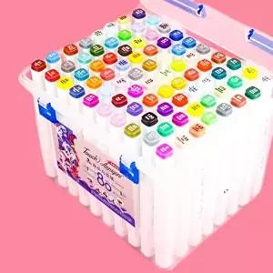 고품질 WL 마커 세트 워싱 칼라펜세트 80색 White 마카펜 마커 트윈마카 마카펜세트 컬러마카 WFNUE6P