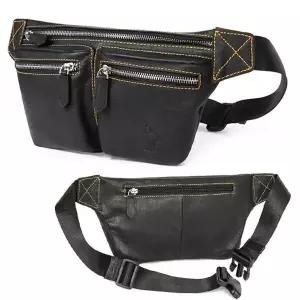 [하프클럽/]캐주얼 소가죽 힙색 20대30대 선물 슬링백