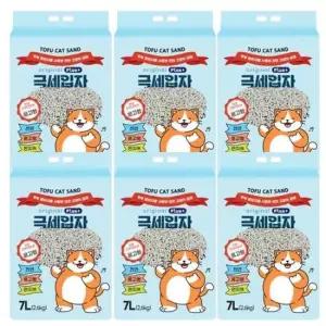 고양이 극세 입자 두부 모래 Plus 7L 6P 응고 샌드