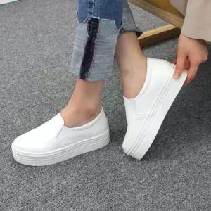 국내제작 양밴드 미들굽 통굽 여성 슬립온 운동화Y