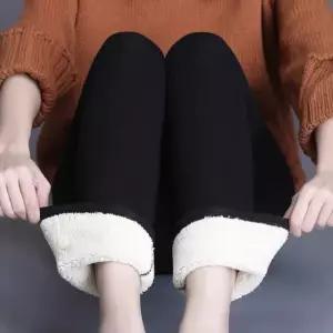 방한 여성 융털 바지 편안한 허리밴딩 윈터 팬츠