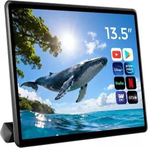 뒷좌석용 35인치 안이드 카 TV 레스트 모니터 휴대용 리어 엔터테인먼트 시스템 지원 휴대폰 무선 미러링