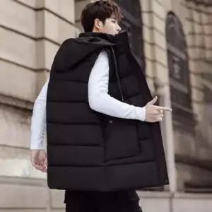 남자 겨울 아우터 캐주얼 베이직 따뜻 롱 패딩조끼