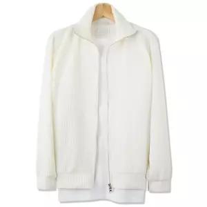 남자 투웨이 골지 집업 긴팔 니트티 RB-KN-Q003-아이보리