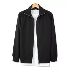 남자 투웨이 골지 집업 긴팔 니트티 RB-KN-Q003-블랙