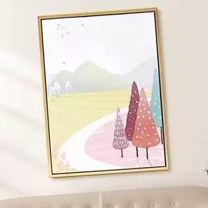 일러스트 캔버스 액자 풍경F 30x40cm 카페 북유럽