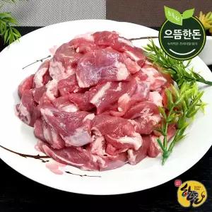 1등급 한돈 냉장 찌개용 돼지고기 500g+500g (카레용찌개용) 요리만능 (총 1kg) 2384661 으뜸한돈 J