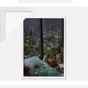 휴식 1000피스퍼즐 현현-오늘은+슬림우드화이트 액자세트