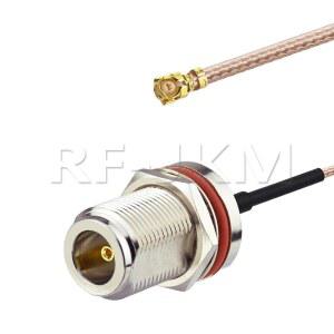 호환 N 타입 암 커넥터에서 IPX/UFL RG178 케이블 RF 동축 커넥터로 변환, PCI 와이파이 카드 무선 라우터용 N 타입 너트 벌크헤드 잭에서 IPX 피그테일로 변환