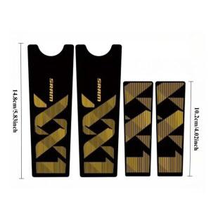 호환 4개입 SRAM XX1 컬러풀 데칼 세트 자전거 크랭크셋 노트북 스케이트보드 물병용 스타일리시 스티커