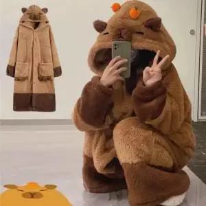 [하프클럽/]카피바라 동물 러블리 오버핏 수면 잠옷 홈웨어 파자마