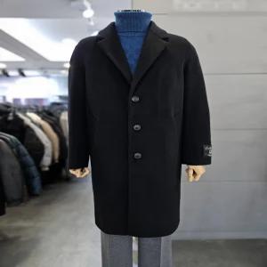 [바쏘옴므]바쏘옴므 남자 겨울 블랙 울 캐시미어 구스라이너 롱 코트 WSZ4CJ30