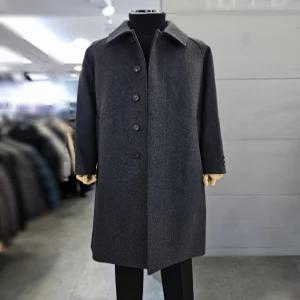 [바쏘옴므]바쏘옴므 남성 차콜 울 캐시미어 발마칸 롱 코트 WSZ4CJ21