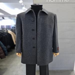 [바쏘옴므]바쏘옴므 남자 그레이 울 캐시미어 셋인카라 맥코트 WSZ4CJ09