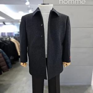[바쏘옴므]바쏘옴므 남성 겨울 캐시미어 블렌드 차콜 셋인 7부 코트 WSZ4CJ17