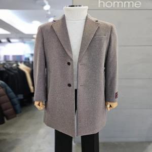 [바쏘옴므]바쏘옴므 남자 베이지 울 캐시미어 체스터 코트 WSZ4CA02