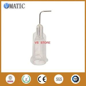 호환 니들 27G 클리어 0 5'' 튜브 90도 굽은 디스펜싱 니들 팁 스테인리스 스틸 디스펜서 니들 1/2 인치