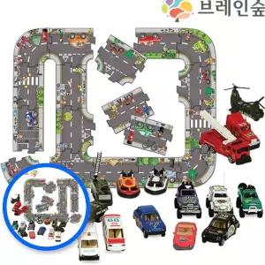 MF09 미니자동차 17종 도로퍼즐 매트 어린이 교통 놀이방 세트 거실놀이매트 유아교통놀이