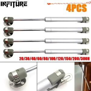 4pcs 20/30/40/60/80N 100N-300N 가스 스트럿 캐비닛 도어 리프트 지원 공압로드 유압 스프링 바