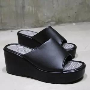 키높이 쿠션 여성 슬리퍼 상굽7CM 사무용 사무실 민자 국산 [m16C655]