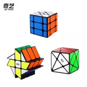 QiYi Windmill S Cube Fisher Axis 스티커없는 검정색 업데이트 된 Cubo Magico 교육 장난감 선물 디어