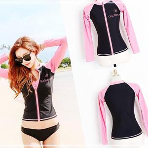 핑크 학교 관공서 예쁜 라글란 크롭 나시 투 비치웨어