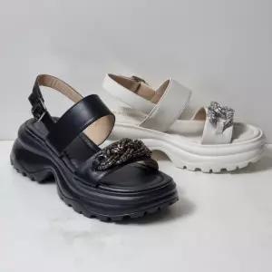 [탠디]미셸by탠디 TC01 여성 6cm 통굽 플랫폼 샌들 키높이 체인 장식 데일리 캐주얼 슈즈 X26032SB1 (49422