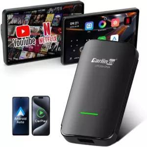 Carlinkit CP2A Pro 무선 카플레이 어댑터 - 공장용 유선 차량 안드로이드 오토 동글 USB-A/C 온라인