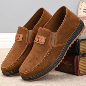 남성용 베이징 천신발, 큰 고무 밑창, 미끄럼 방지, 내마모성, 부드러운 바닥, 통기성, 중년층을 위한 작업