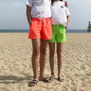 국내 커플 남녀공용 비치 바지 팬츠 보드숏 숏팬츠 쇼츠 3부 반바지 수영복 래쉬가드 하의 [히트]