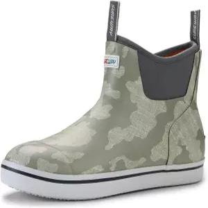 SUREWAY 남성용 발목 낚시 데크 부츠 - 방수 기능 젖은 미끄러운 표면을 위한 논슬립 밑창 네오프렌 고무