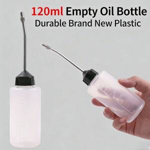 120ML 재봉틀 오일병 스틸제 주둥이(캡 포함) 플라스틱 롱 노즐 보관용기 오일러 디스펜서 액세서리
