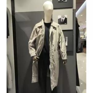 백화점 지이크 베이지 나일론 세미오버 발마칸 롱트렌치코트 PGN7301 DH지이크