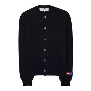 [꼼데가르송] 픽셀 로고 패치 가디건 P1N087 BLACK