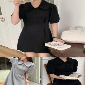 카라원피스 휴양지 하객룩 바캉스룩 반팔원피스 모던한