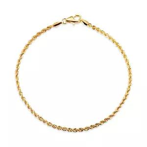 [비앤비골드] 14K 글램 1.8mm 트위스트 이태리 체인 팔찌 IRB40656