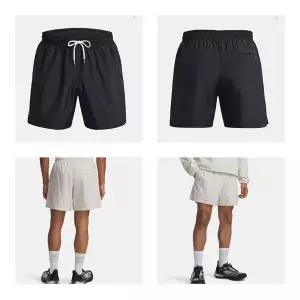 [언더아머](대전신세계)1377191 블랙 아이보리 2컬러 남성 UA 아이콘 우븐 발리 쇼츠 반바지 5인치 런...