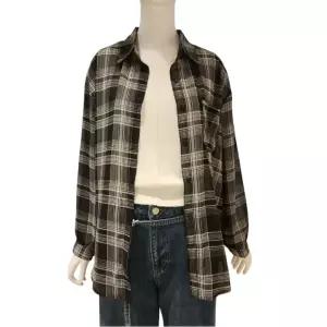 [롯데백화점]SOUP 루즈핏 체크 블라우스 SB7LS3Z