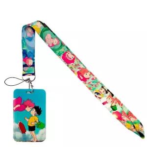 지브리 미야자키 하야오 토토로 포뇨 가시 카드 지갑 목걸이 케이스 스트랩