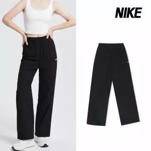 나이키 긴바지 윈드러너 하이웨이스트 우븐 오픈 햄 팬츠 여성 블랙 FV7656-010